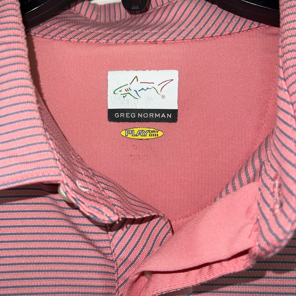 Greg Norman Men's Pink Polo Shirt - Picture 3 of 4
